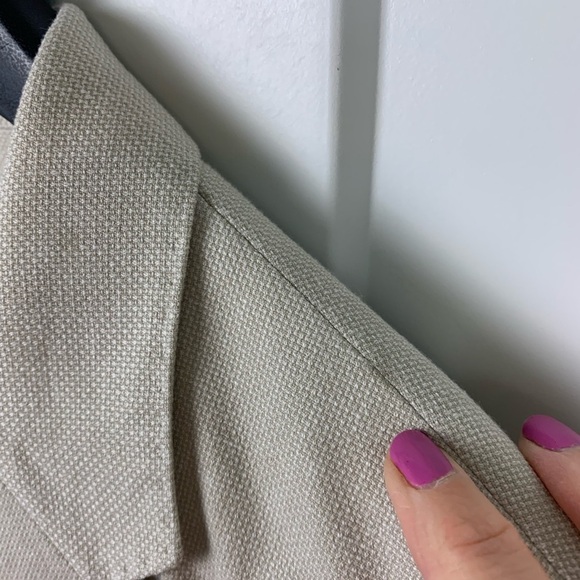 J Crew Factory Men’s Slim fit Thompson basket weave blazer Size 46 Beige Linen - Picture 6 of 11